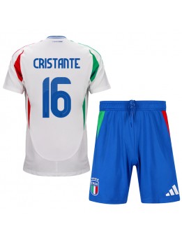 Billige Italia Bryan Cristante #16 Bortedraktsett Barn EM 2024 Kortermet (+ Korte bukser)